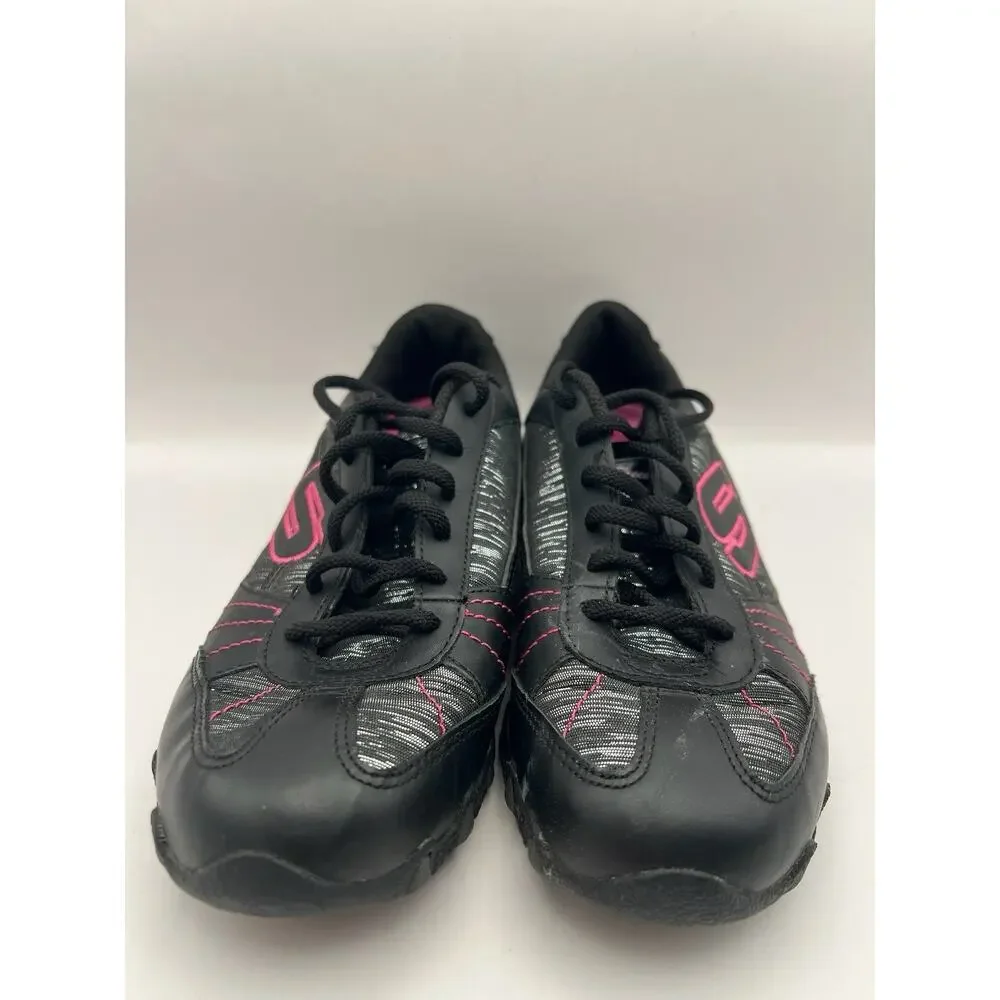 Skechers Bikers Lite Black And Pink Sneakers Women Size 7